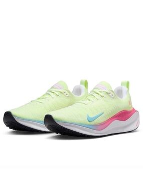 NIB Nike Infinity RN Reactx Women’s Neon Yellow Pink Blue Running Shoes